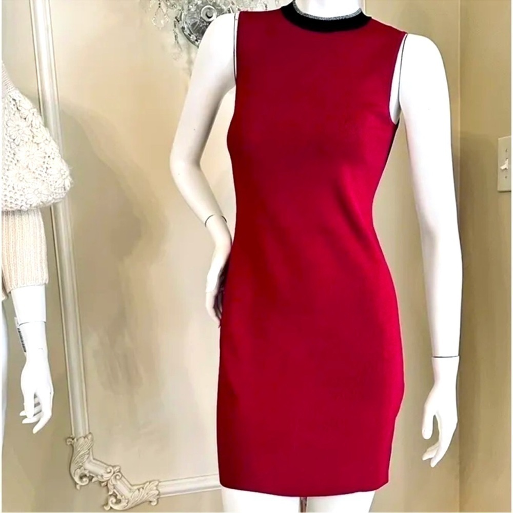 RAG & BONE Lucine Sheath Dress in Plum-Black Size M Retail $395 Luxury knit